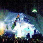 The Verve finishing the 2008 Glastonbury.