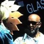 Jo Whiley (yes, in a sunflower hat) interviews Michael Eavis in 1995 for Channel 4