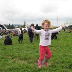 Anastasia's first Glastonbury - one happy girl!