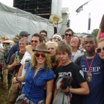 Nothing brings a group of Glasto randoms together like pink lipstick