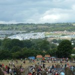 View acorss the site from the stone circle