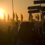 Sunset at the dance village.