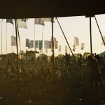 The sun sets on another day at the Dance Village.