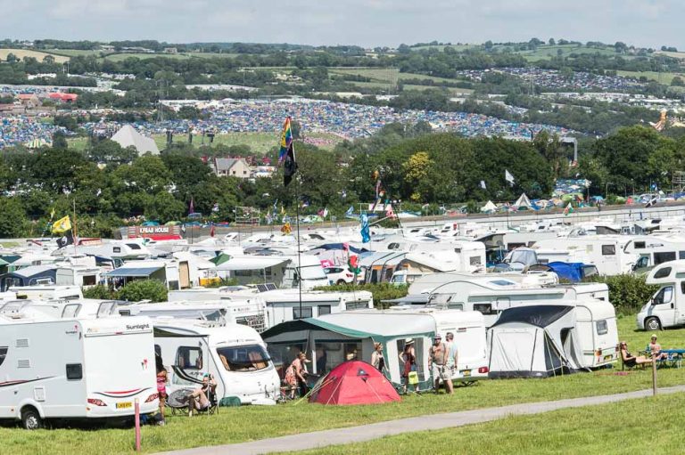 Campervans and Caravans Glastonbury Festival
