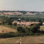 This was the  end of the Pilton pop festival Early eighties,a lot of green fields behind the pyramid stage then a little different now!,