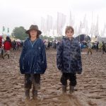 Max and Miles - their first Glasto