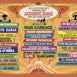 Here’s this year’s line-up for the Acoustic Stage