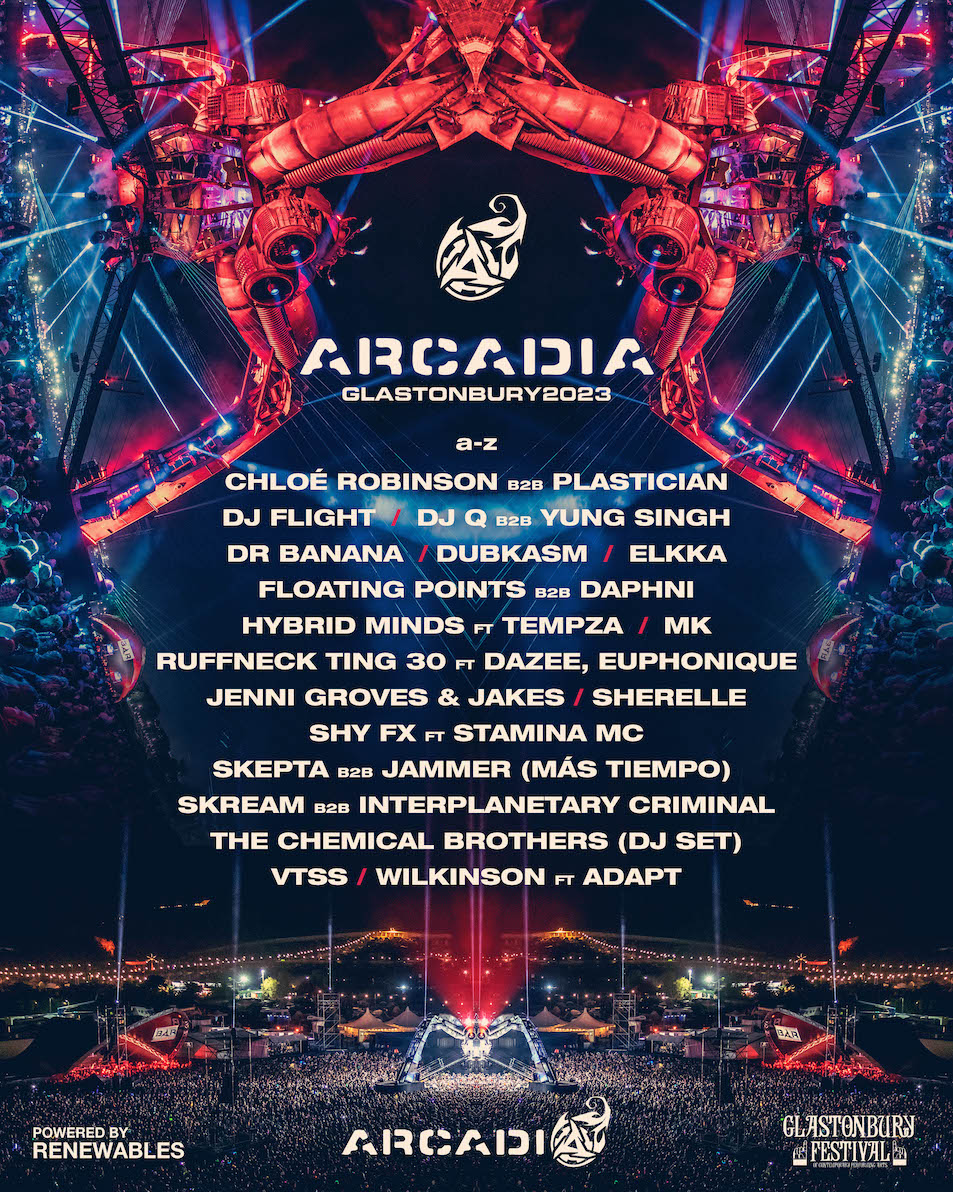 Arcadia reveals line-up for Glastonbury 2023