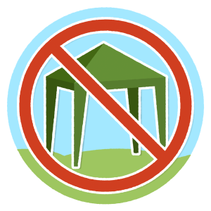 Please don’t bring a gazebo with you
