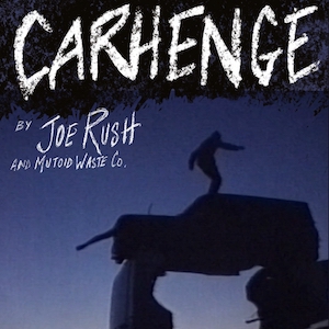 Here is the Carhenge poster for Glastonbury 2024